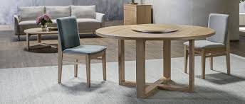 dining tables round, wood & concrete