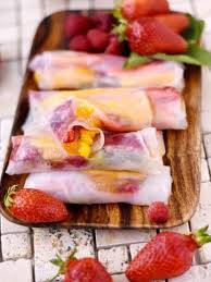Rouleau De Printemps Aux Fruits Recette Rouleau De Printemps Recette Rouleau De Printemps Feuille De Riz