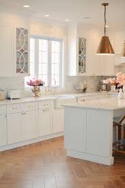 Lighted glass front cabinetry ideas for the house beautiful. Mullion Cabinet Doors How To Add Overlays To A Glass Kitchen Cabinet The Pink Dream