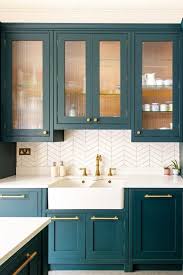 Green Kitchen With Reeded Glass Kitchen Trends Funky Kitchen Kitchen Remodel