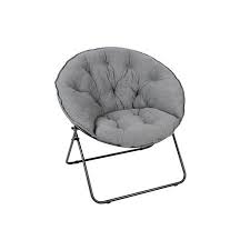 Mainstays Oversized Saucer Chair Jersey Gray Walmart Com Saucer Chairs Chair Comfy Chairs