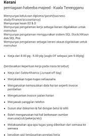Belajar tentang tugas, pendapatan, pandangan, dan keperluan yang biasa. Kerja Kosong Area Kuala Terengganu Fotos Facebook