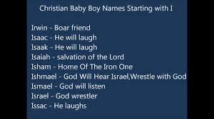 The name christian is a boy's name of english, greek, latin origin meaning follower of christ. Christian Baby Boy Names I Youtube