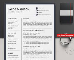 You might have noticed that when you're applying for a job, some say to send your cv, while others prefer your resume. Professional Cv Template Resume Template Cover Letter Curriculum Vitae Microsoft Word Resume 1 3 Page Resume Modern And Creative Resume Resume For Job Application Instant Download Resumetemplates Nl