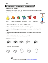 fillable online ordinal numbers independent practice worksheet sequences fax email print pdffiller