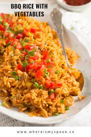 Bbq Rice Spicy Rice Recipe Rice Side Dishes Rice Side Dish Recipes Rice Dishes Easy