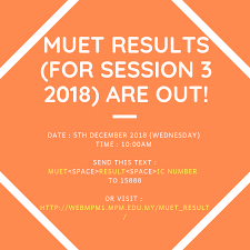 Or thirty seven (37) working days after the board exams. Muet Results For Session 3 Src Multimedia University Facebook