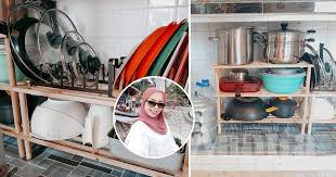 Dapur tidak lengkap tanpa rak rempah. Guna Rak Kasut Susun Declutter Barang Dapur Bawah Sinki Kemas Hasilnya Mingguan Wanita