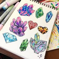 Gems Reference Crystal Drawing Gem Drawing Crystals Art Drawing