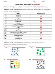 Classification of matter pogil answers. Classification Of Matter Worksheet Teachers Pay Teachers