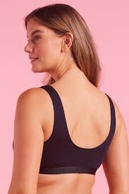 Lily Recycled Cotton Crop Top Black