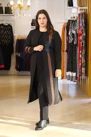 Büyük Beden VK 11176 2li Takım Siyah Bakır Çizgili | büyük beden bayan  takım elbise modelleri | Bedrinxxl | Büyük Beden İkili Takımlar