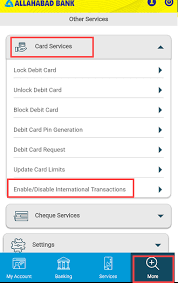 The allahabad bank offers international credit card. How To Enable Allahabad Bank Debit Card International Transactions Bankingidea Org