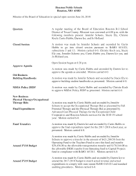 Houston Public Schools Houston, MO 65483 Minutes of the Board of Education  in special open session June 26, 2018 Quorum A regul