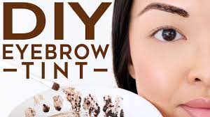 How To Tint Your Eyebrows At Home Naturally Diy Recipe Youtube