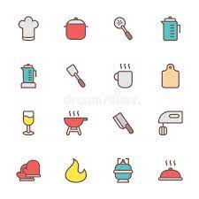 Dashicons is the official icon font of the wordpress admin as of 3.8. Cooking And Kitchen Icons Stock Vector Illustration Of Home 105924305