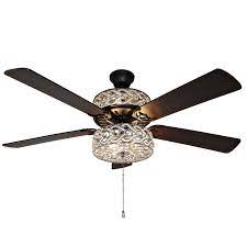 Sea wind outdoor low profile 48 inch. House Of Hampton 52 Abhirup 5 Blade Crystal Ceiling Fan With Pull Chain And Light Kit Included Reviews Wayfair