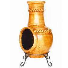 Maybe you would like to learn more about one of these? 37 In Clay Kd Chiminea With Iron Stand Rope Kd Rope The Home Depot Chiminea Cool Fire Pits Chimnea Outdoor