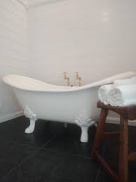 Vintage Style Claw Foot Bath With Brass Fittings At Old White Church B B Tasmania Medicine Cabinet Mirror Claw Foot Bath Frames On Wall