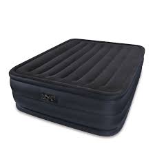 Intex Airbed With Built In Electric Pump Queen Size 22 Raised Downy Waterproof Air Mattress Bed Air Bed Camping Queen Mattress Air Mattress