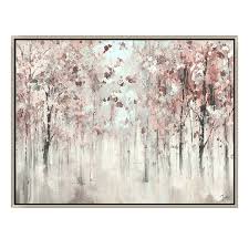 Shop for pink abstract wall art from the world's greatest living artists. Oakland Living Wall Art Pink Trees Silver Wooden Frame 47 In X 35 In Cd 6762 Rona