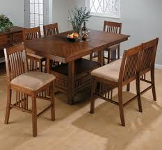 As a cute shelf solution in the bathroom. Jofran Saddle Brown Oak Six Piece Dining Pub Set With Bench 477 72b Jofran