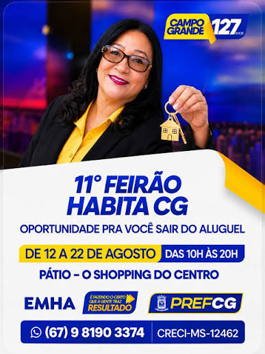 11º Feirão Habita CG 🏠💙 De 12 a 22 de agosto, a Emha estará no Pátio - O  Shopping do Centro, das 10h às 20h, com atendimento para quem sonha em sair