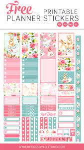 free printable spring planner stickers design lovely studio