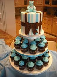Cute Baby Shower Idea Turquoise Lime Green Baby Shower Cake And Cupcake Tower Baby Shower Cupcake Tower Baby Shower Cakes For Boys Baby Shower Cupcake Cake