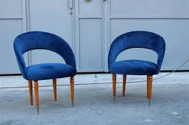 These lovely and functional cheap bedroom chair are available at enticing offers and discounts. Italian Blue Cobalt Velvet Maple Brass Bedroom Chairs 1950s Set Of 2 For Sale At Pamono
