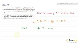 Check spelling or type a new query. A Can Do A Piece Of Work In 10 Days Working 8 Hours Per Day If B Is Two Youtube