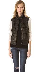 Diane Von Furstenberg Cupcake Leather Bomber Vest Leather Bomber Lovely Clothes Diane Von Furstenberg