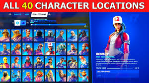 The yearly mission summary is ready! All 40 Character Locations Fortnite Complete Character Collection Guide Where To Find Characters Youtube