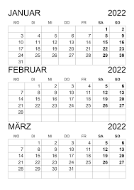 Mit dem aktuellen kalender brauchen sie nur einen link zu speichern um immer den richtigen jahreskalender aufzurufen. Kalender Januar Februar Marz 2022 Kalender Su