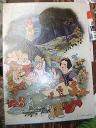 What inspired me to collect old jigsaw puzzles ? Vintage Springbok Hallmark Child S Jigsaw Puzzle Of Disney S Snow White And The Seven Dwarves No Missing Pieces Box Disney Snow White Springbok Puzzles Art