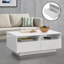 Tiffany weiss hochglanz rund drehbar top couchtisch amazon de. En Casa Couchtisch Svalov Wohnzimmertisch Beistelltisch 35x90x56cm Mit 2 Ablagen Und 4 Schubladen Weiss Hochglanz Online Kaufen Otto