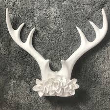 Wall Art White Antler Wall Decor Poshmark 18 570 ₽ /м2 18570.