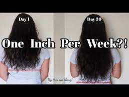 Scalp hair is known to grow between 0.6cm and 3.36cm per month. How To Grow Hair 1 4 Inches In A Week With One Easy Trick Inversion Method For Extreme Results 2020 Youtube