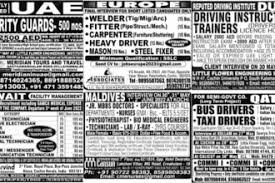 Malayala Classified Gulf Jobs Newspaper ...