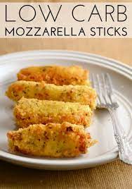 Low Carb Mozzarella Sticks Recipe Low Carb Appetizers Keto Diet Recipes High Carb Foods
