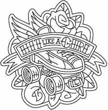 Roller Derby Urban Threads Unique And Awesome Embroidery Designs Roller Derby Tattoo Roller Derby Art Roller Derby
