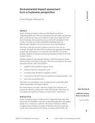 In some cases you may also be able to take up an assistantship within your department, being paid in return for undertaking teaching, demonstrating. Pdf Environmental Impact Assessment From A Sudanese Perspective