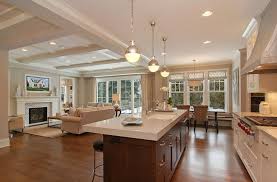 and family room open concept kitchen