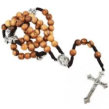 Collection by catholic faith store. Rosary From Olive Wood Beads And Jerusalem Crosses With Soil And Crucifix