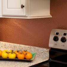 Slate kitchen kitchen colors kitchen backsplash diy kitchen backsplash ideas copper splashback kitchen copper kitchen accents shower backsplash kitchen interior. Fasade Hammered In Argent Copper Backsplash 15 Square Foot Kit Overstock 10333325