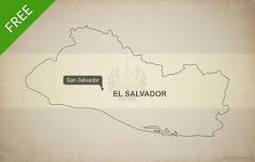 Discover the beauty hidden in the maps. Free Vector Map Of El Salvador Outline One Stop Map
