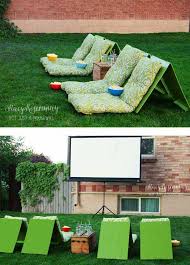 25 Awesome Outside Seating Ideas You Can Make With Recycled Items Outdoor Diy Projects Outdoor Movie Theater Backyard