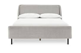 billie bed queen shell gray castlery in 2021 upholstered bed frame king bed frame bed frame