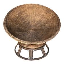Vintage Wicker Swivel Papasan Chair Chairish Wicker chairs come in all shapes and sizes.