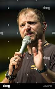 Comedian Mario Barth performs at the TUI-Arena in Hanover, Germany, 13  September 2012. Barth presented his new show 'Men are to blame, women say'.  Photo: Emily Wabitsch Stock Photo